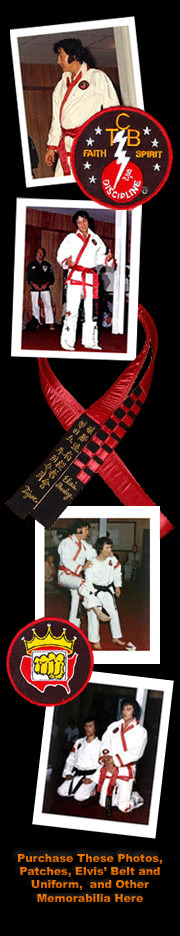 A day in the life of Elvis Presley at the Kang Rhee dojo—demonstration, ripped uniform, kicks, and prayer
